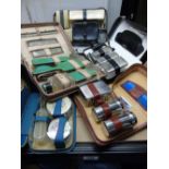 5 VINTAGE TRAVELLING SETS