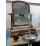 TOILET SWING MIRROR AND METAL LAMP