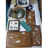 COLLECTION OF MIXED ITEMS INCLUDING MINIATURE FRAMES