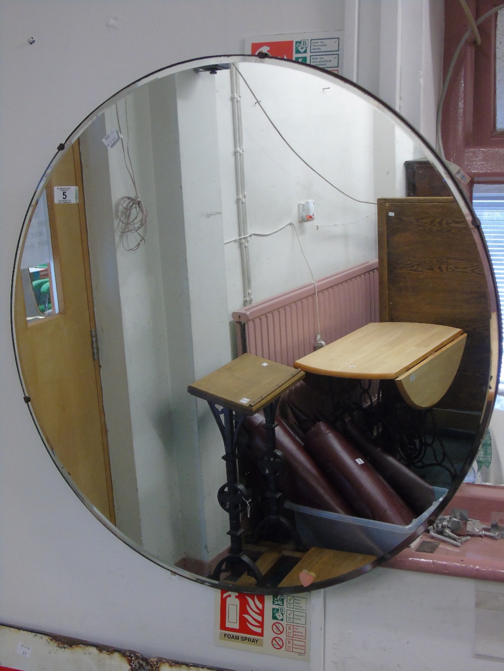 VINTAGE LARGE ROUND MIRROR