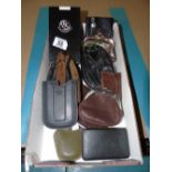 BOX OF MAINLY LEATHER PURSES