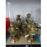 6 X VINTAGE OIL LAMPS