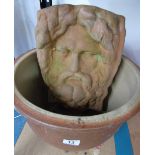 GARDEN PLANT POT WITH TERRACOTTA WALL PLANTER