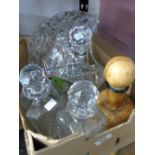 DECANTERS WITH BOWL MAINLY LEADED CRYSTAL