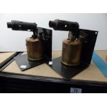 PAIR OF BOOK ENDS BLOW TORCHES