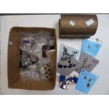 QUANTITY OF COSTUME JEWELLERY & JEWELLERY BOX