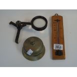 THERMOMETER, MAGNIFIER & BELL