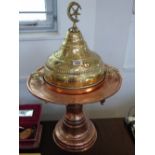 LARGE COPPER & BRASS SAMOVAR