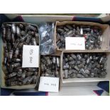 BOX OF USED RADIO VALVES, B9A BASE, B8A BASE & B7G BASE, APPROX 200 -300