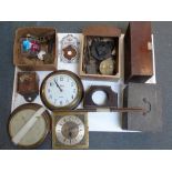 LARGE BOX OF CLOCK PARTS