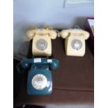 3 X 1960s/1970s TELEPHONES