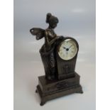 BRONZED FIGURAL CLOCK