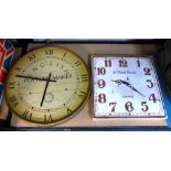 PAIR OF VINTAGE STYLE CLOCKS