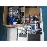 LARGE BOX OF CAMERAS