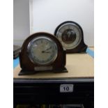 SMITHS AND GARRARD OAK MANTLE CLOCKS