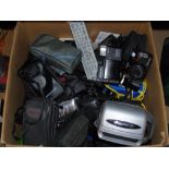 LARGE BOX OF CAMERAS