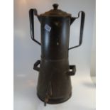 TALL, METAL TWO HANDLED URN
