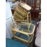 GLASS TOPPED BAMBOO TROLLEY + OTHERS