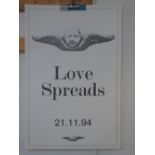 STONE ROSES 'LOVE SPREADS' PROMOTIONAL POSTER