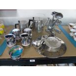 STAINLESS STEEL ITEMS INCLUDING TEA & COFFEE POTS