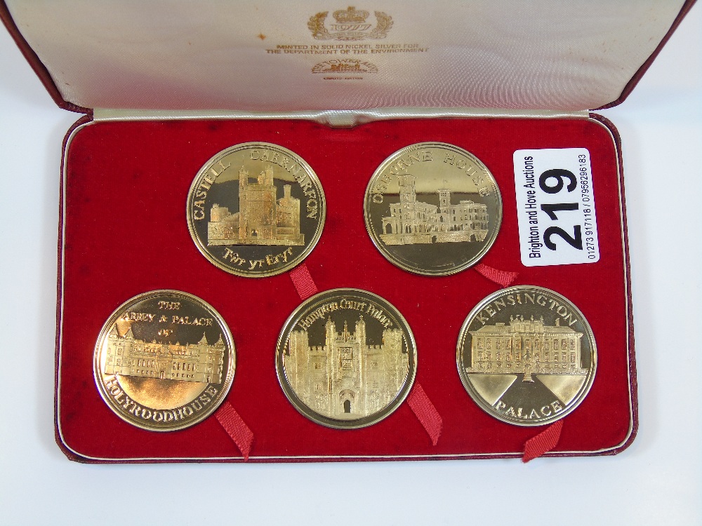 BOXED SET OF ROYAL HOUSES, SILVER JUBILEE COMMEMORATIVE COINS - Image 2 of 2