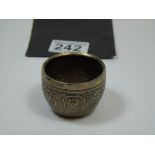ETCHED WHITE METAL CUP
