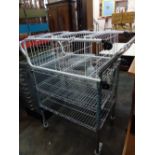 CHROME TROLLEY & VEGETABLE RACK