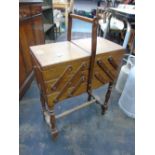 CANTILEVER SEWING BOX ON LEGS