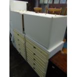 2 X 5 DRAWER CHEST OF DRAWERS + 2 X 3 DRAWER CHESTS