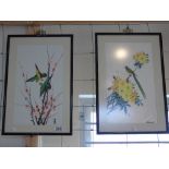 2 FRAMED & GLAZED ORIENTAL EMBROIDERIES