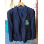 MANS BLAZER & TROUSERS WITH SOUTH AFRICAN BADGE TO BREAST POCKET OF BLAZER
