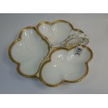 MINTONS TREFOIL DISH WITH GILT EDGING