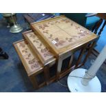 NEST OF 3 TABLES WITH TILE INSERTS