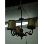 HANGING CEILING LIGHT WITH 3 LAMPSHADES