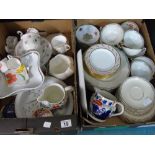 2 BOXES OF ASSORTED CHINA, INCLUDING WEDGWOOD & VILLEROY & BOCH
