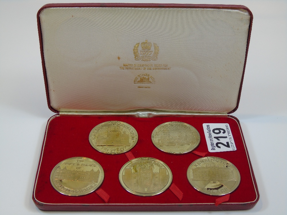 BOXED SET OF ROYAL HOUSES, SILVER JUBILEE COMMEMORATIVE COINS