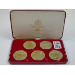 BOXED SET OF ROYAL HOUSES, SILVER JUBILEE COMMEMORATIVE COINS