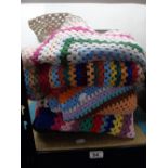 5 VINTAGE CROCHET BLANKETS