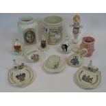 QUANTITY OF CRESTED WARE INCLUDING, KEWPIE/CUPIE DOLL