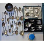 CUTLERY, SOME BOXED & SMALL METAL FIGURES