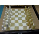 STONE CHESS SET 1 PIECE IS A/F