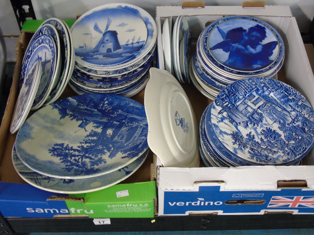 2 BOXES BLUE & WHITE CHINA