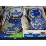 2 BOXES BLUE & WHITE CHINA