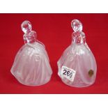 2 GLASS CRINOLINE LADIES