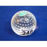 STUART GLASS GOLF BALL PAPERWEIGHT