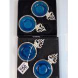 4 BOXED ENAMELLED DISHES