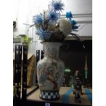 LARGE VASE DECORATED WITH PEACOCKS