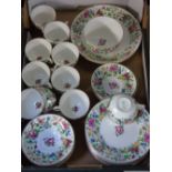 CROWN STAFFORD CUPS, SAUCERS & TEA PLATES