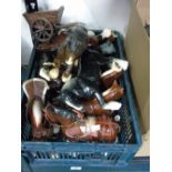 BOX OF SHIRE HORSE FIGURES