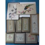 FRAMED ORIENTAL FABRIC PICTURES
